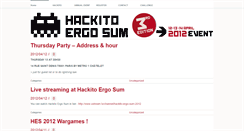 Desktop Screenshot of 2012.hackitoergosum.org